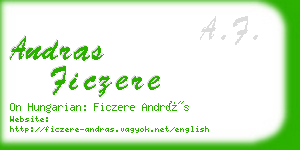 andras ficzere business card